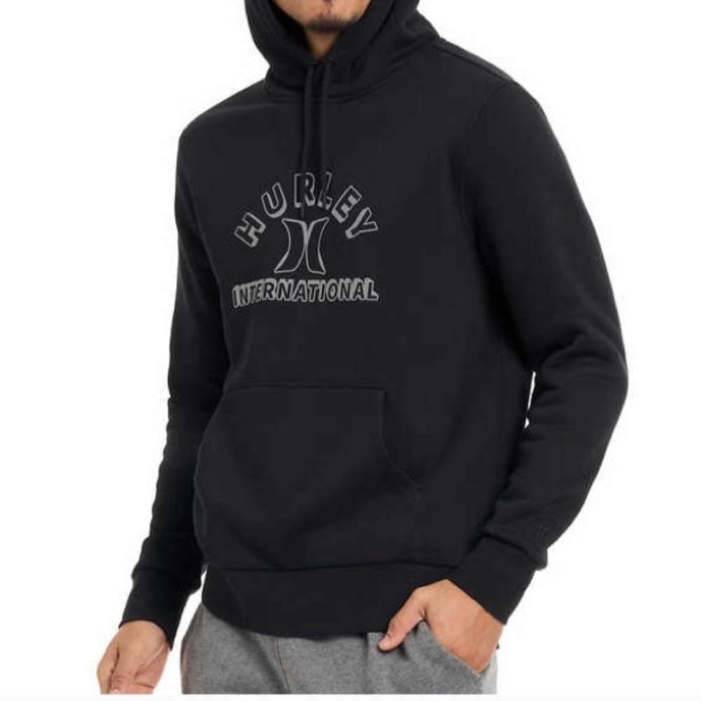 Hurley Black Graphic Hoodie for Men - Picture 3 of 6